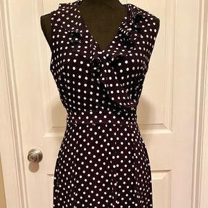 🌸MAKE OFFER🌸Chaps Dark Navy polka dot dress